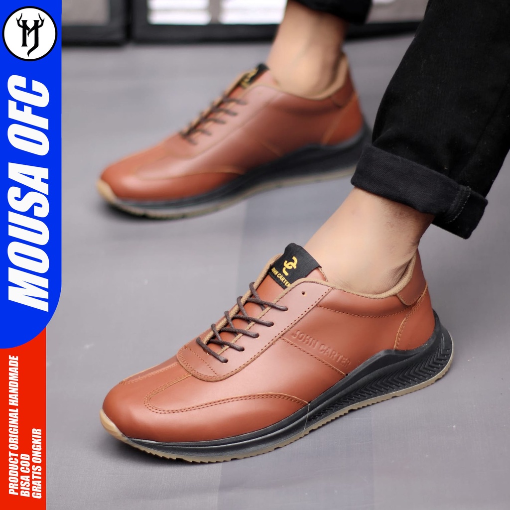 Sepatu Sneakers Casual Bot Pria Original Sepatu Kerja Kulit Asli Mousa Bina