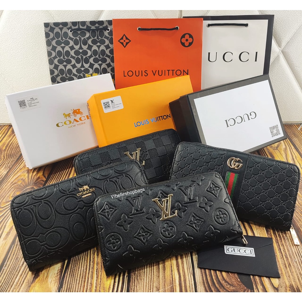 DOMPET PANJANG 1 REST FULL EMBOSS FREEBOX - Dompet 1 Res Super Premium + Box dompet emboss panjang wanita import asli L2 0513