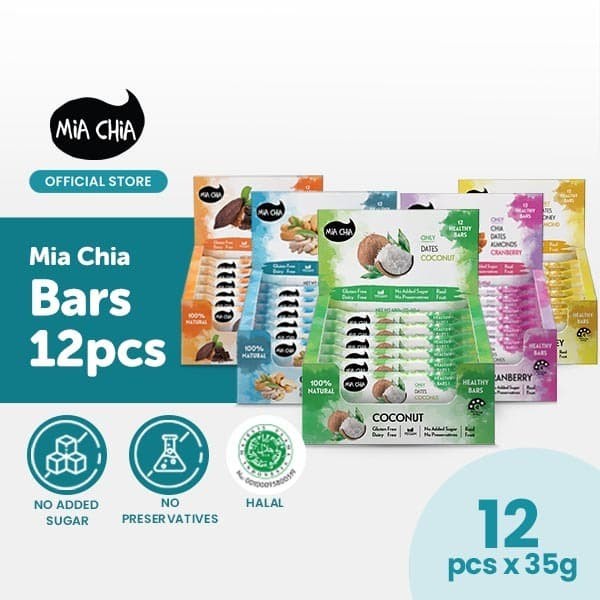 

Healthy Snack Mia Chia Bars (1 Box / 12 Pcs)