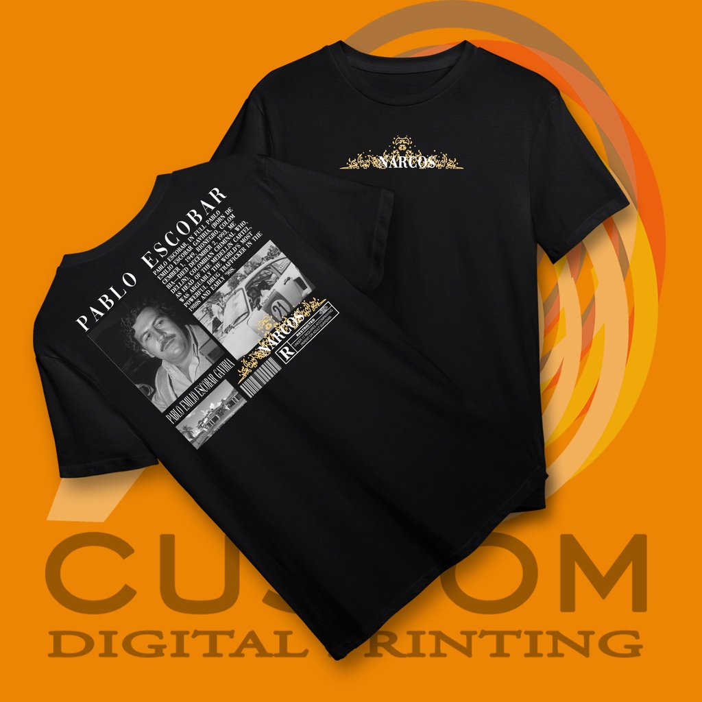 ANTCUSTOM KAOS PABLO ESCOBAR TSHIRT TOKOH BAJU NARCOS VINTAGE SOMEKED FACEBOX OVERSIZE TEE / DEWASA 