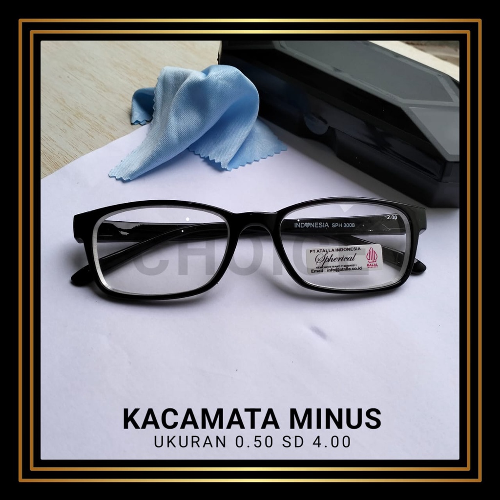 NEW KACAMATA MINUS PRIA WANITA UKURAN 0.50-5.00 GRATIS BOX DAN LAP