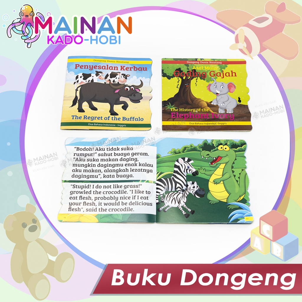 HOBI KOLEKSI MAINAN EDUKASI BUKU CERITA DONGENG ANAK KARAKTER FABEL