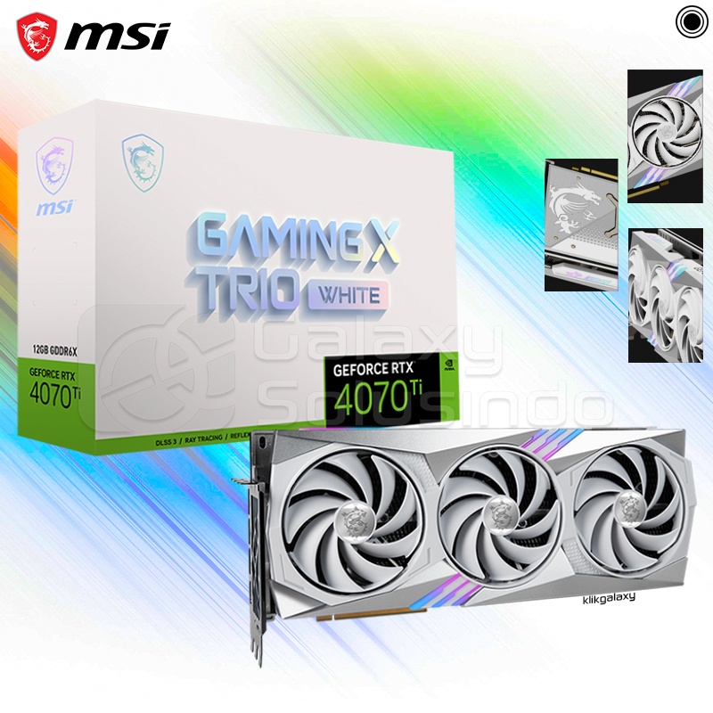 MSI RTX 4070 Ti GAMING X TRIO 12GB GDDR6X White - ADA Lovelace VGA RTX4070Ti DDR6X