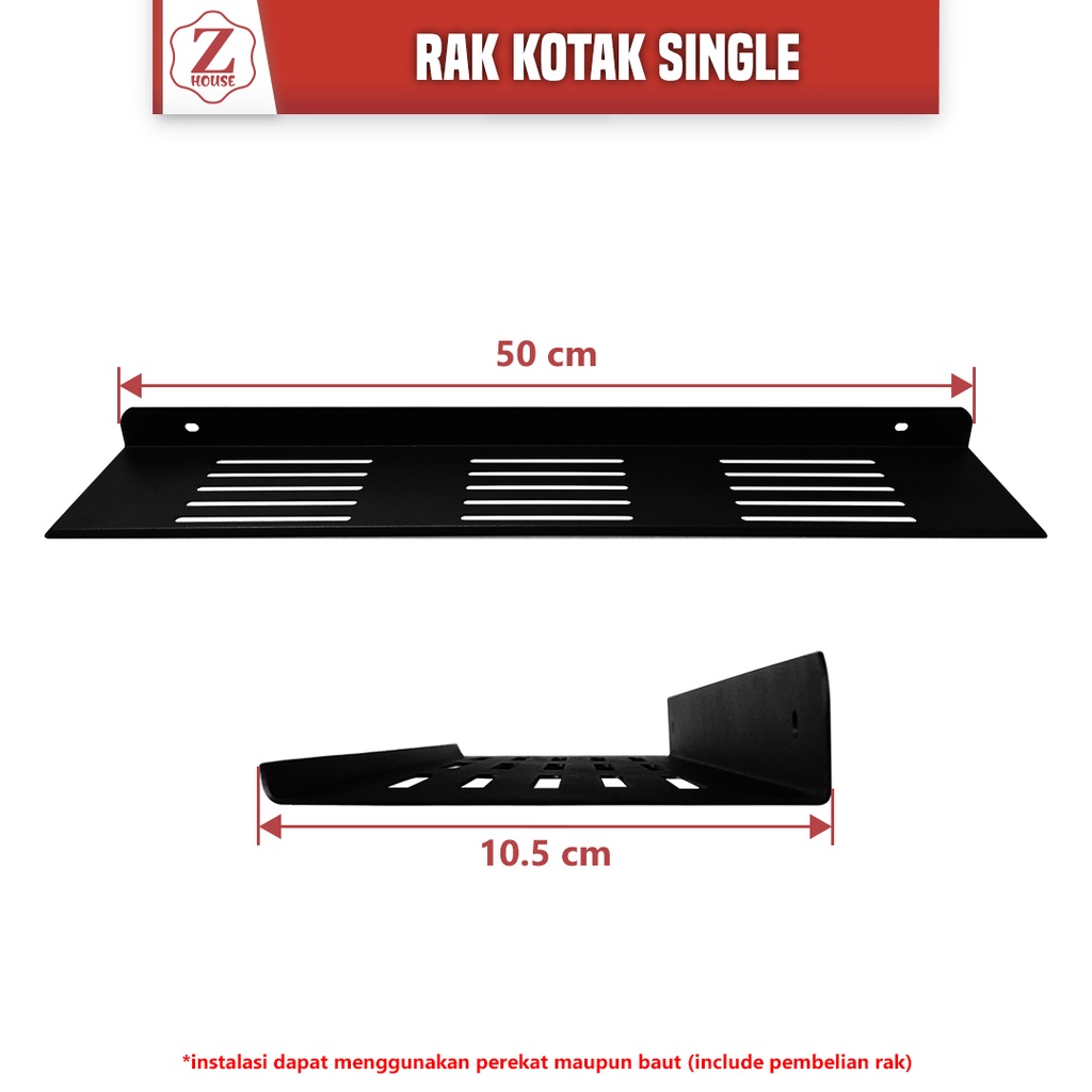 Rak Sampo Kotak Single 50CM Rak Sabun Datar Kotak Singel Bahan Sus304 Hitam Rak Kotak Single Untuk Dapur Bahan Stainless Steel Tebal Rak Bumbu Kotak Single 50CM Rak Dinding Kotak Panjang 50CM Single Warna Hitam