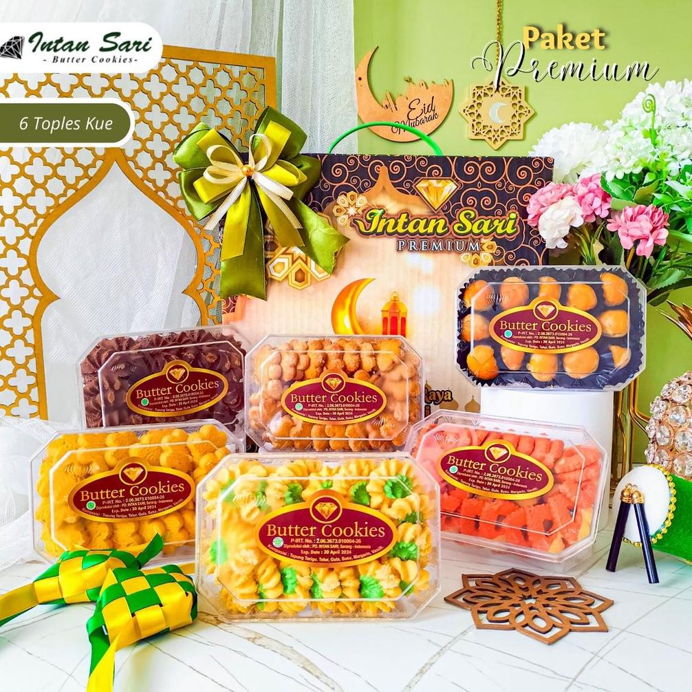 

KUE LEBARAN INTAN SARI PAKET KUE PREMIUM KUE KERING 6 TOPLES .