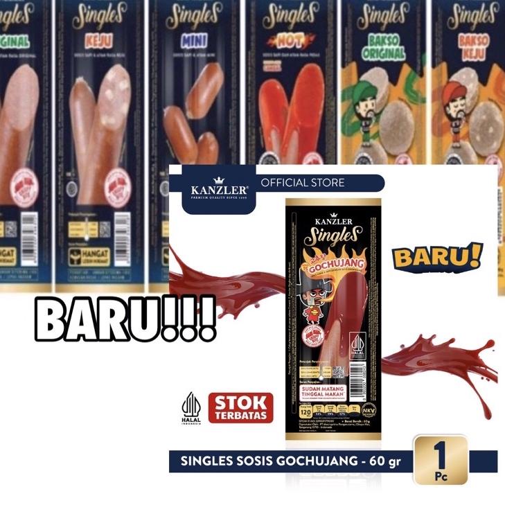 

(ORIGINAL) SOSIS KANZLER SINGLES HOT ORIGINAL KEJU MINI 65gr Kanzler Bakso Keju Bakso Original