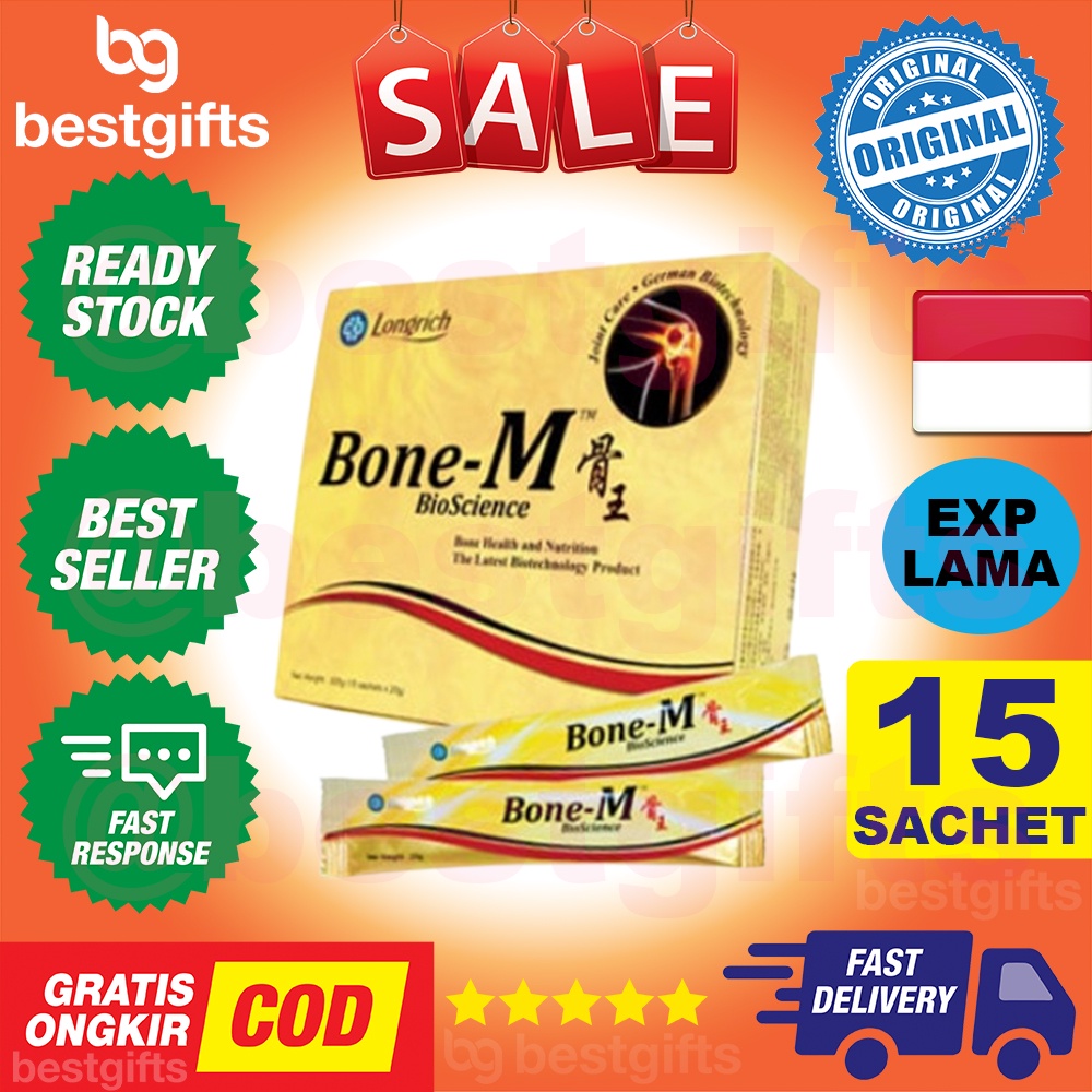 LONGRICH BONE M SUPLEMEN TULANG 3 GRAM NUTRISI KALSIUM TULANG PEREDA NYERI SENDI 15 SACHET