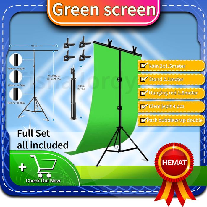 Paket Green screen chroma key greenscreen background studio photografi