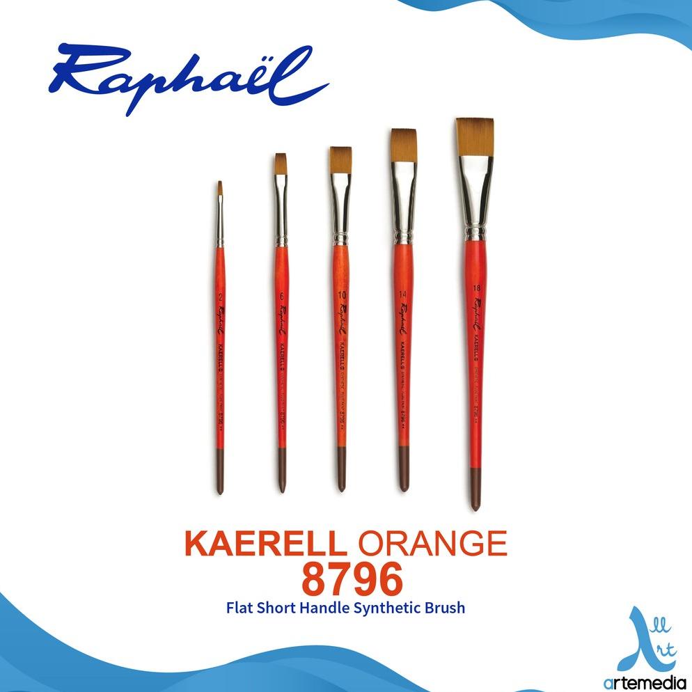 

Kuas Lukis Raphael 8796 Flat Kaerell Orange Synthetic Brush SH