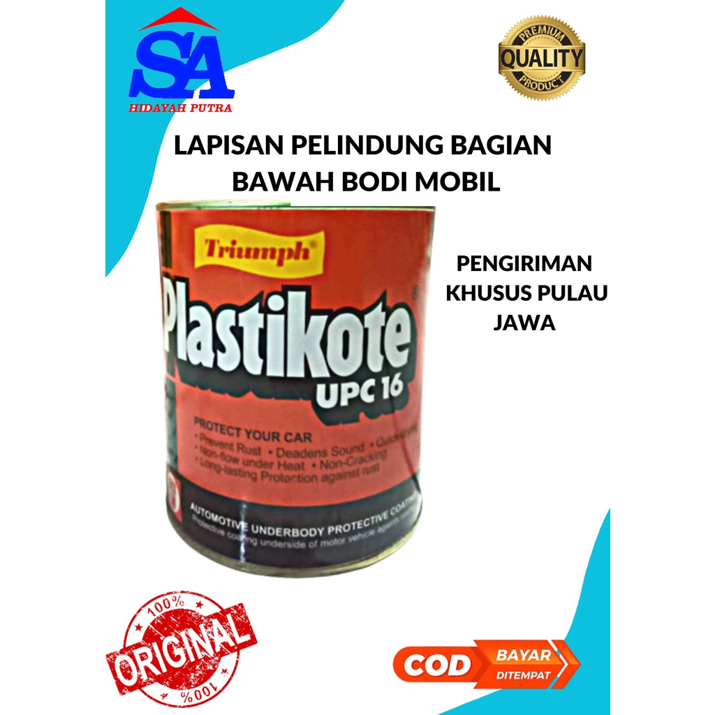 TRIUMPH PLASTIKOTE UPC 16 / CAT KOLONG MOBIL / FLINKOTE / ANTI KARAT TRIUMPH PLASTIKOTE UPC 16 CAT F