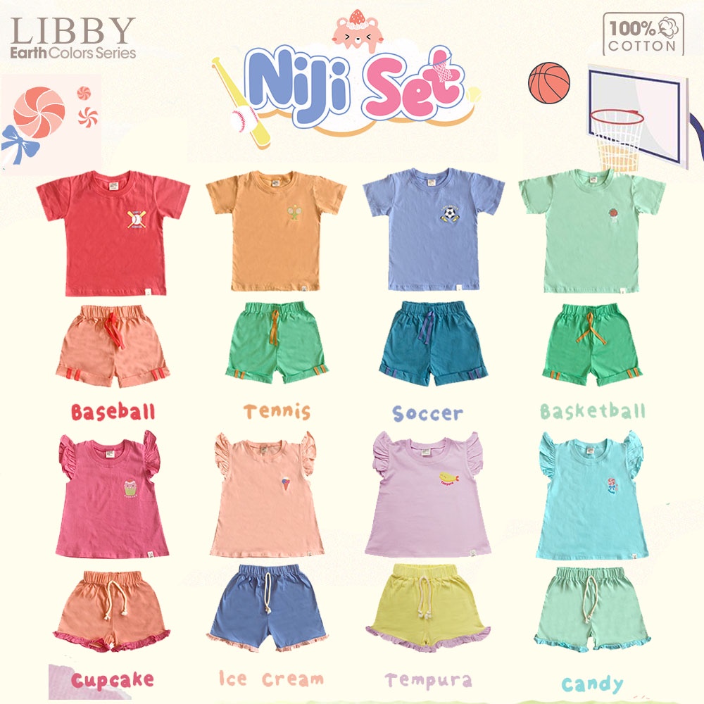 Libby Niji Set Boy/Girl Series - Baju Stelan Anak 1pcs (LB-NSCS)