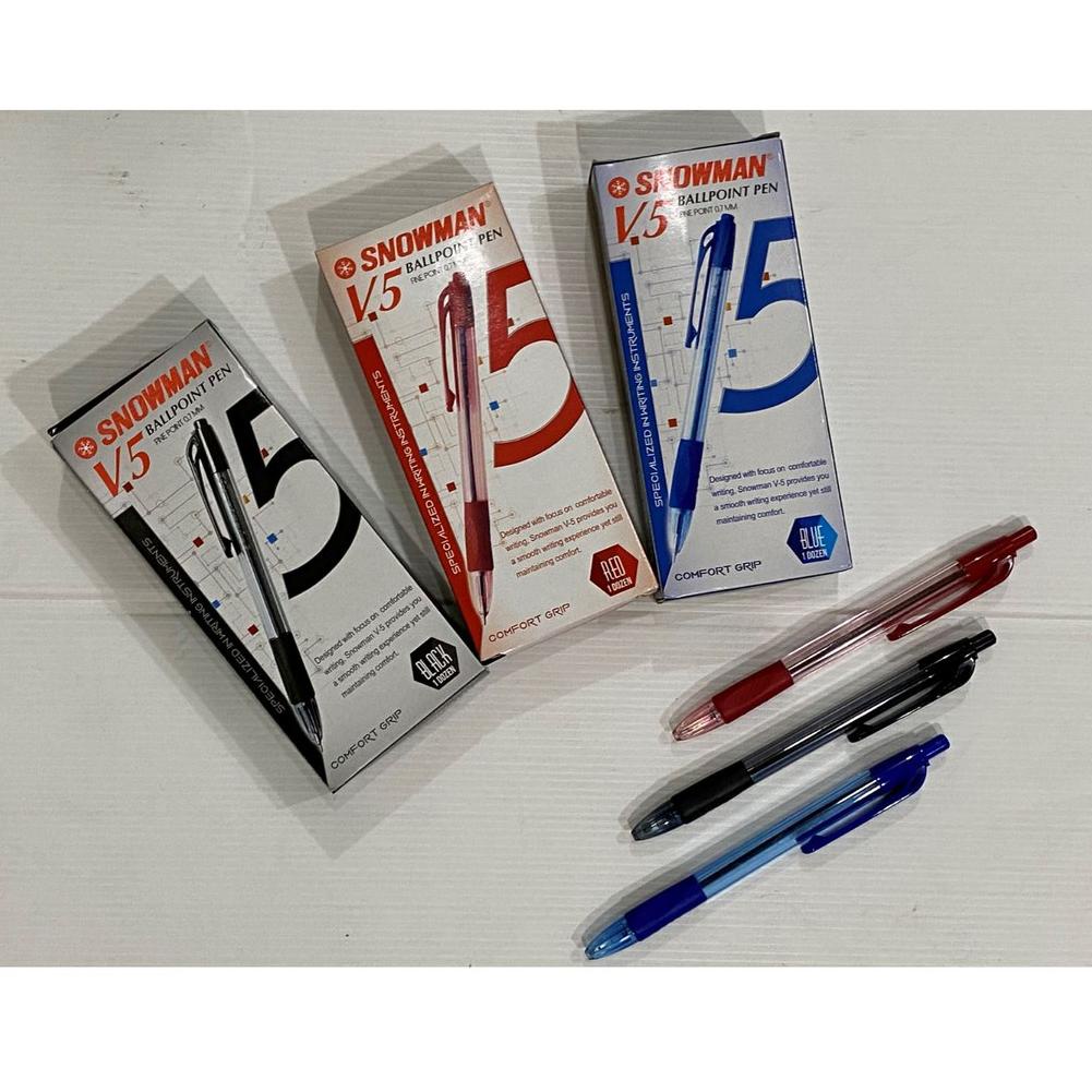 

5.5 Brand Pen Snowman V5 [Per 1 Lusin/ 12 Pcs]