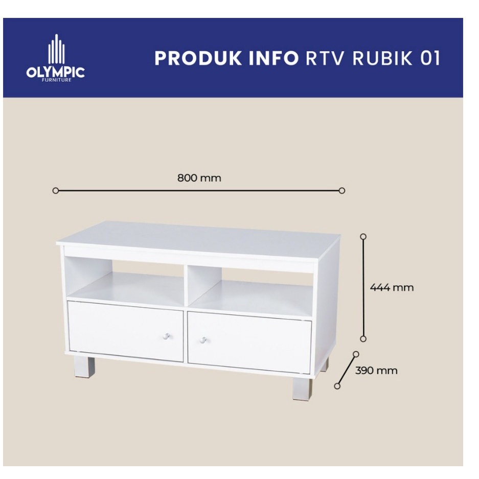MEJA TV RAK TV MINIMALIS 80 CM MEJA NAKAS SERBAGUNA / BED SIDE TABLE