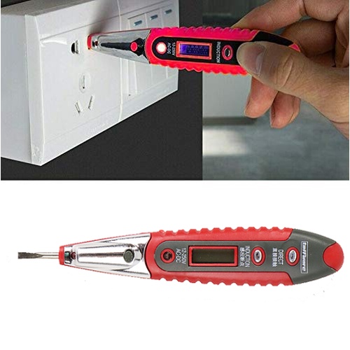 Tespen Voltage VD700 Digital Detector Tester Electric Test Pen AC-DC Alert Non-Contact Lampu Led Senter Test Voltage Jalur KAbel PutusPlus Baterai Siap PAkai