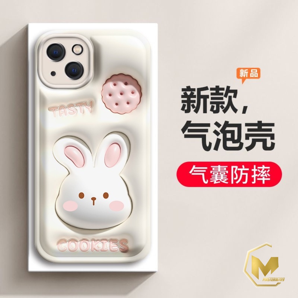 SS149 SOFTCASE MOTIF AKSEN 3D COOKIES RABBIT FOR IPHONE 6 6+ 7 8 SE 2020 7+ 8+ X XS XR XS MAX 11 12 13 14 PRO MAX MA4118