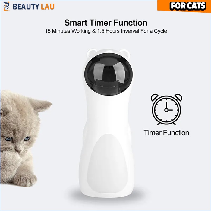 LASER KUCING 5 MODE MAINAN INTERAKTIF KUCING BERGERAK BERPUTAR OTOMATIS LESER KUCING CAT TEASER TOYS