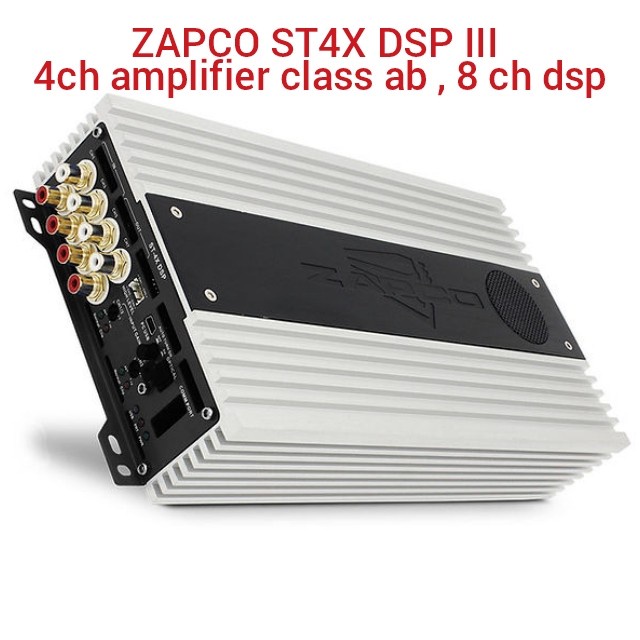Terlaris Zapco St 4X Dsp / St4X Dsp 2021 Power 4 Ch Class Ab Built In Dsp 8 Ch