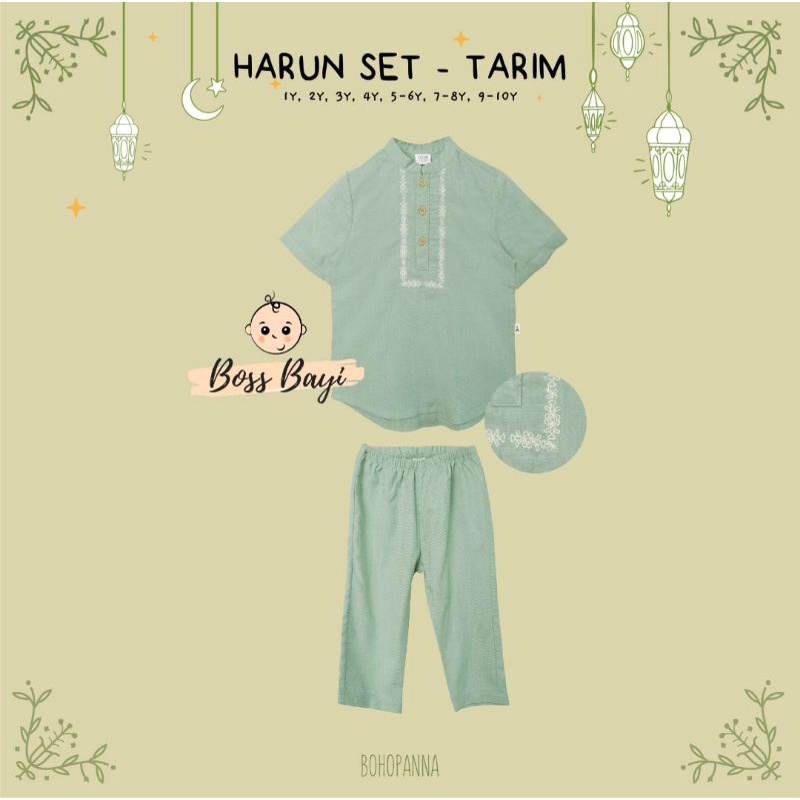 BOHOPANNA - HARUN SET / Setelan Koko Peci Anak Raya Collection