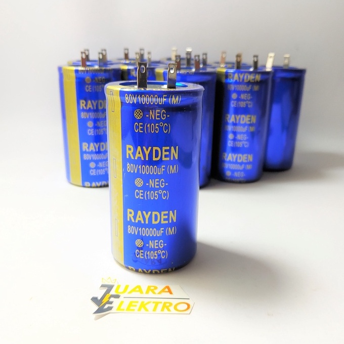 RAYDEN Elco 10000uF/80V | Kapasitor Elko 10000 uF/80 V Rayden Biru