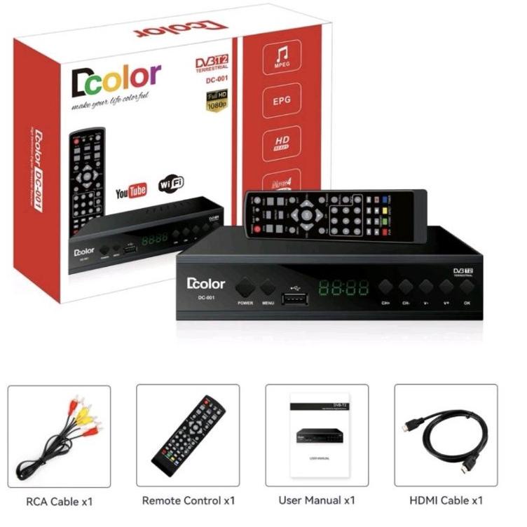◘ STB Set Top Box Tv Tabung Tivi Digital Digital Set Top Box HD / STB Dcolor / Vision Siaran DVB T2 