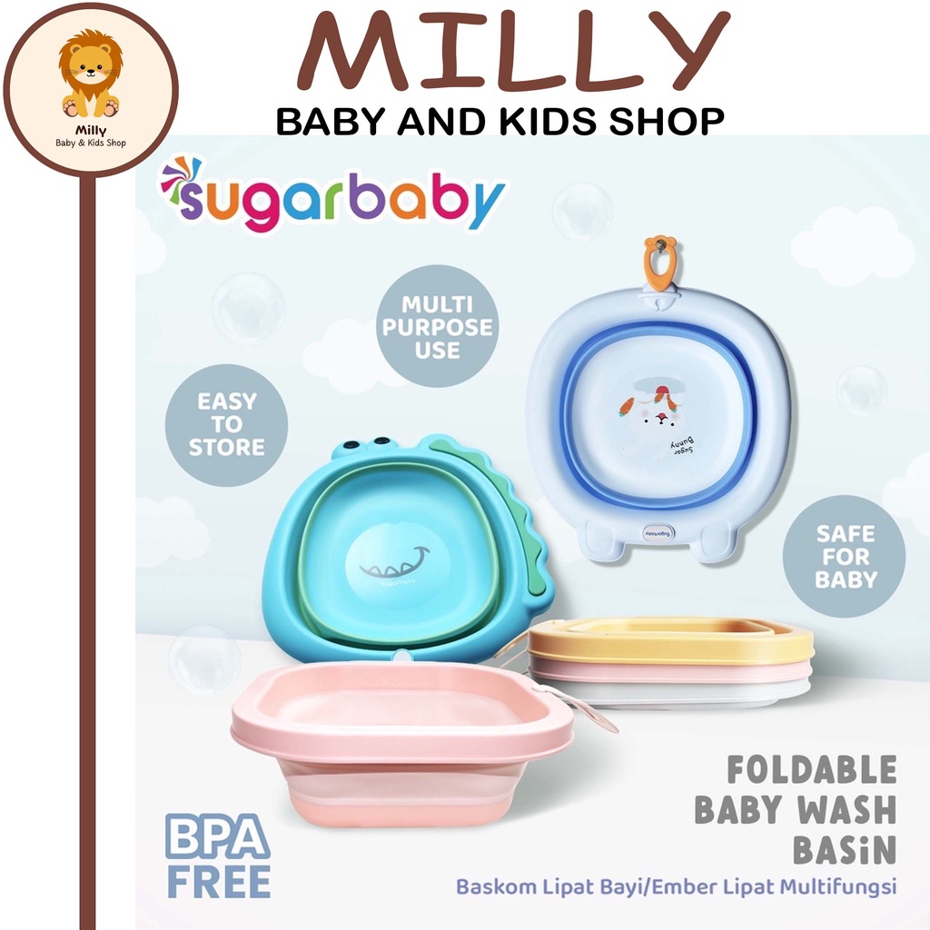 

Navi_Lezatoz (Free Bubble Wrap) Sugar Baby Foldable Baby Wash Basin Baskom Lipat Ember Lipat