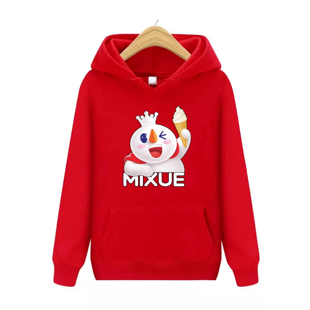 FenishaStore MIXUE ICE CREAM  Sweater Hoodie Anak-Anak Terbaru Usia 4-13+Tahun Bisa Bayar Ditempat COD