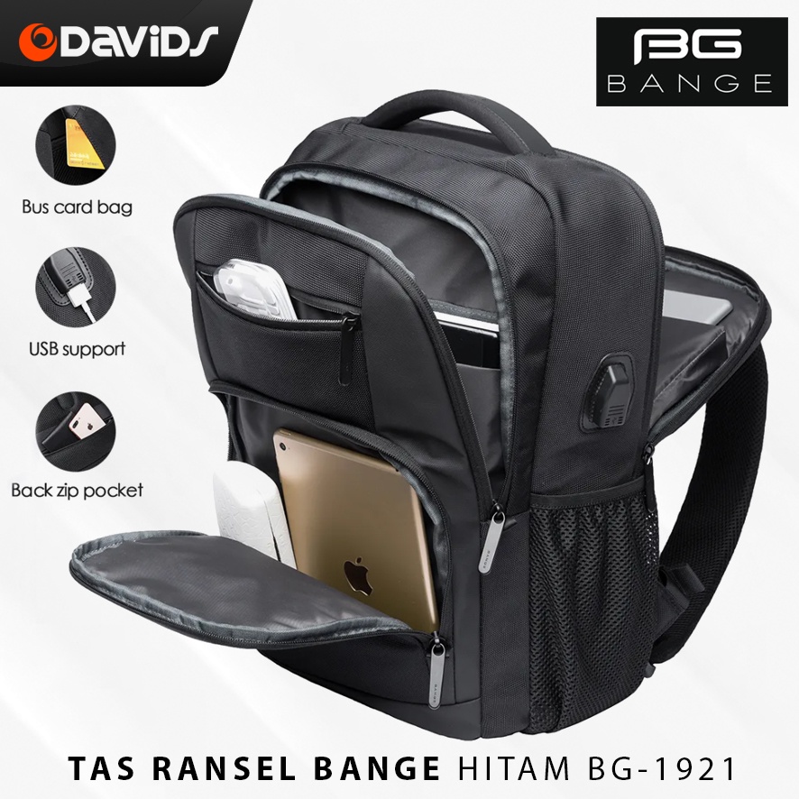 Tas Backpack Pria Ransel Waterproof Punggung Anti Air Bange BG1921