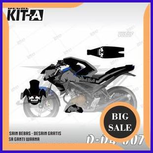 Decal New Vixion Facelift MOTIF REDBULL HITAM ABU2 D-D4-007 1M4R23 parts