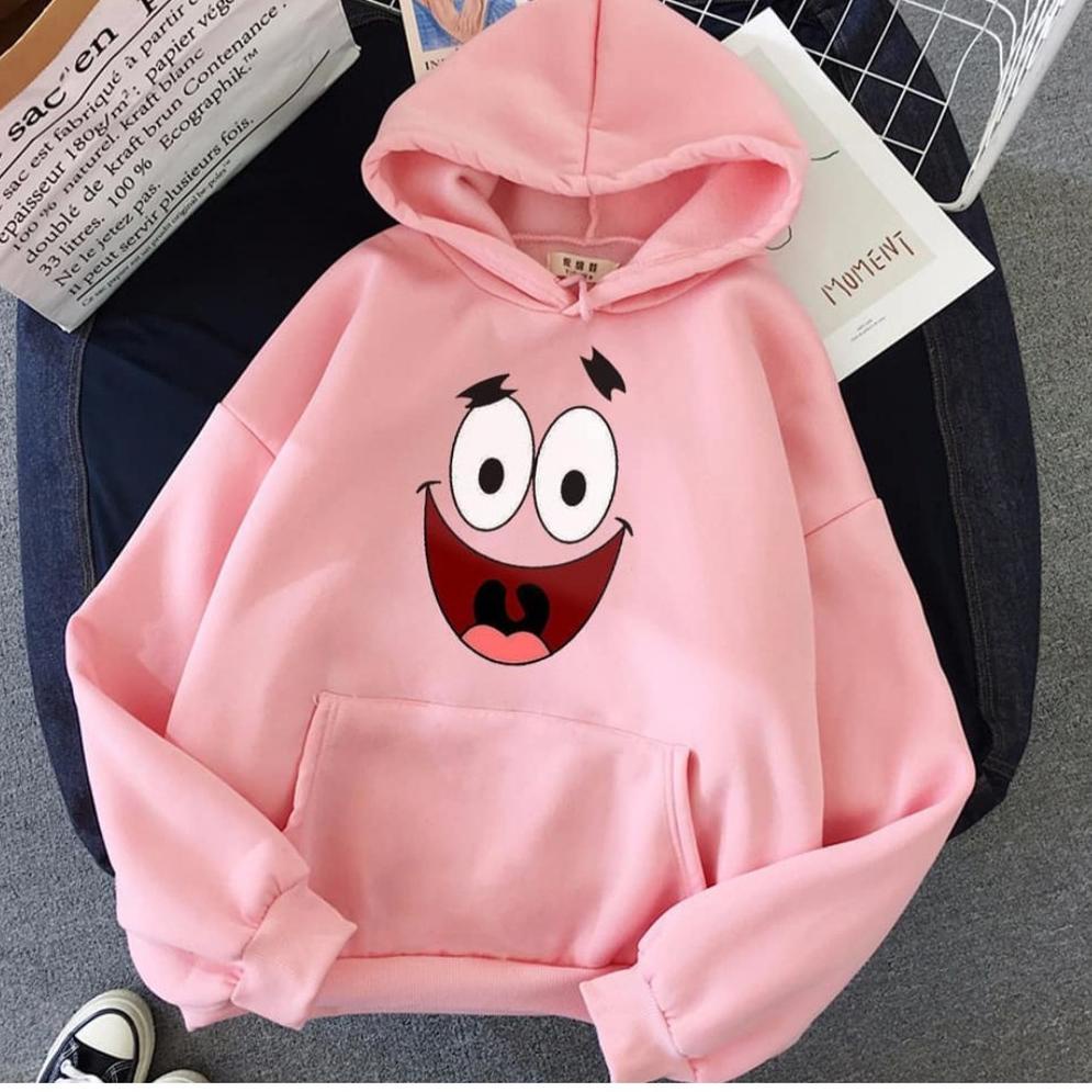 Stok Terbatas Nickelodeon Spongebob Patrick Hoodie sweter wanita cewek