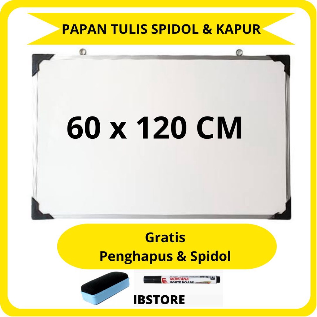 

Papan Tulis Anak free Spidol dan Kapur Whiteboard / Blackboard Ukuran 60X120 (FREE SPIDOL DAN PENGHAPUS)