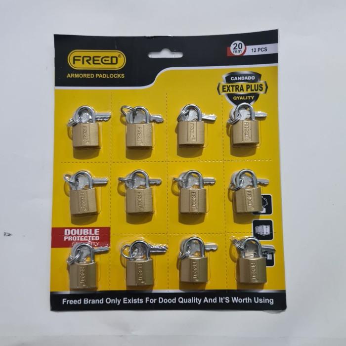 gembok koper kuningan freed 20 mm