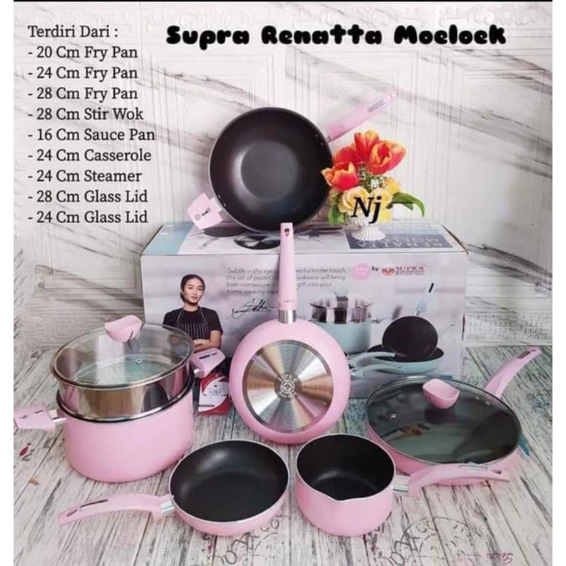 Panci Supra Renatta Moeloek 9 pcs panci anti lengket