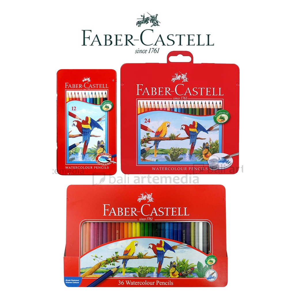 Faber Castell Watercolour Set 12/24/36 Tin Case