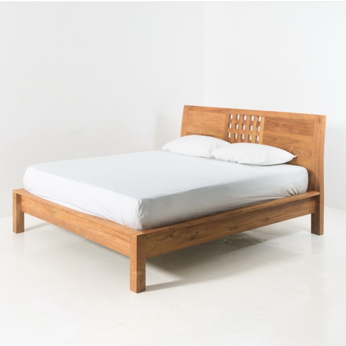 RF1 dipan minimalis, dipan jati, ranjang jati - 120x200