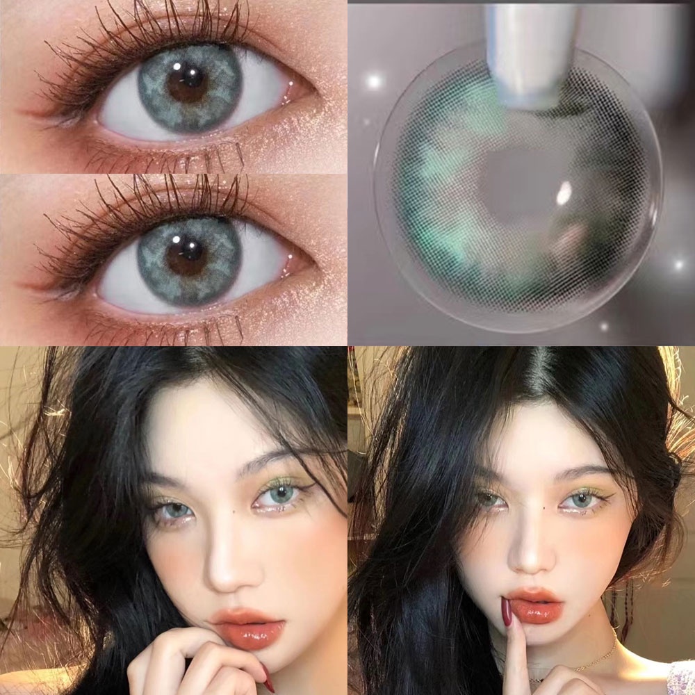 [COD] MYSTICEYES SOFTLENS BUTTERFLY FAIRY LENSA KONTAK   GREY BLUE LENS  NORMAL 14.0 MM