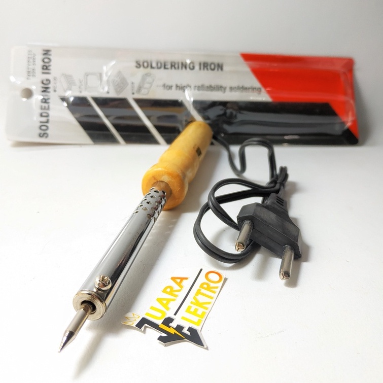 Soldering Iron 40 Watt Gagang Kayu | Solder 40 Watt Murah Model Gagang Kayu