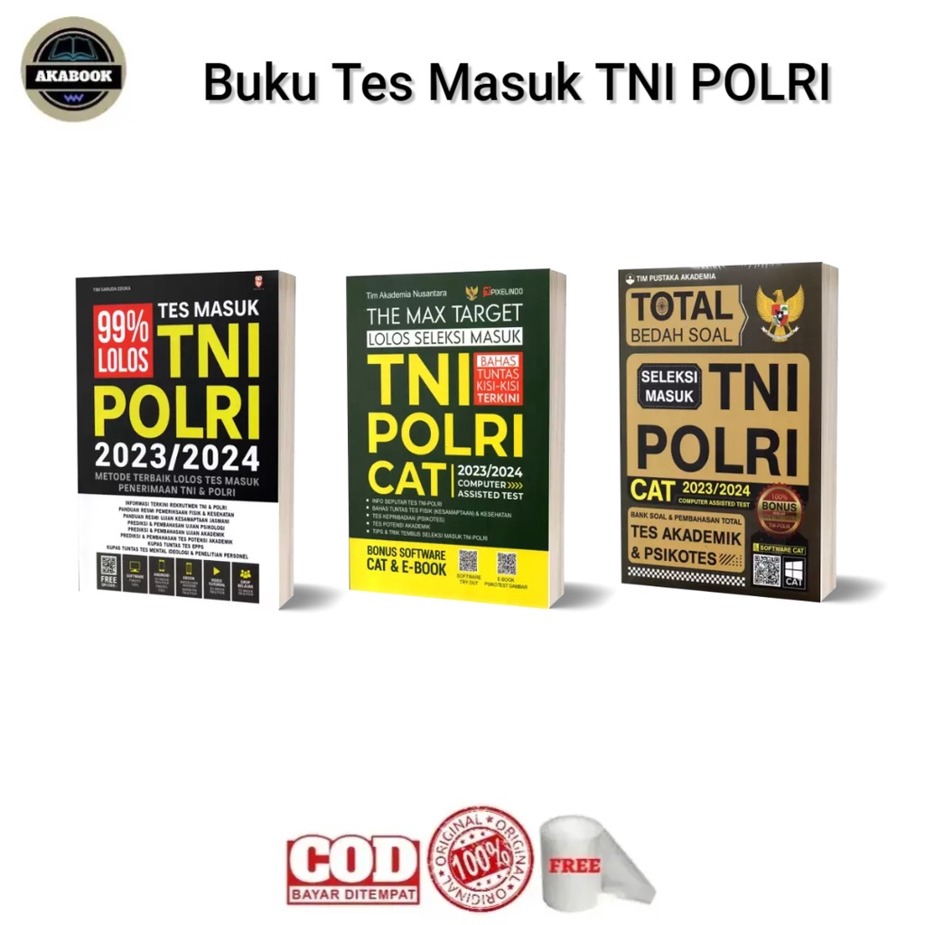 Buku Seleksi Masuk TNI Polri CAT 2023/2024 Buku Tes Masuk TNI Polri 2023/2024