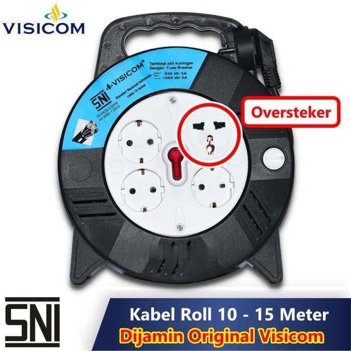 Kabel Roll Visicom 4 Lubang 10 Meter 15 Meter