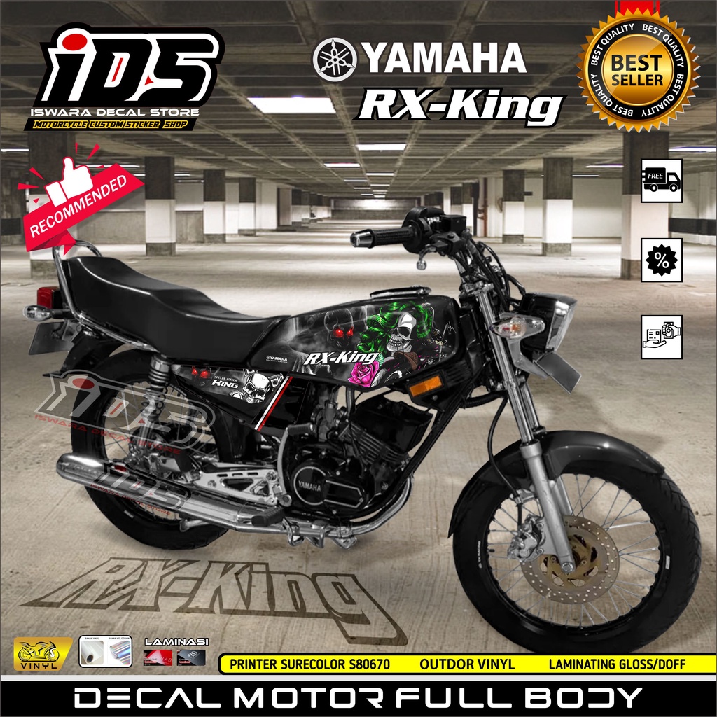 Decal Rx King full body Stiker Variasi Rx King Striping Rx King Skull