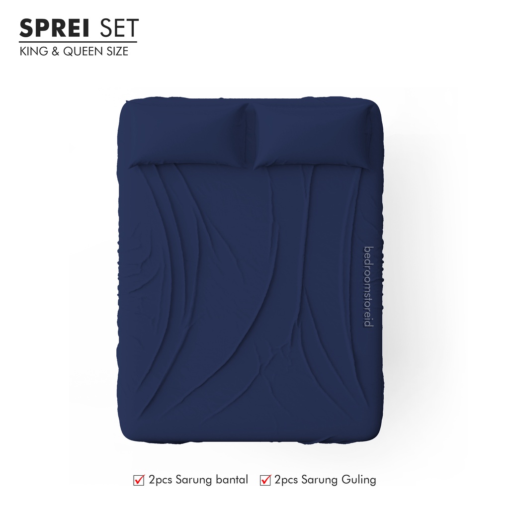 SPREI AESTHETIC POLOS NAVY ALA KOREA SUDAH TERMASUK SARBAN SARGUL