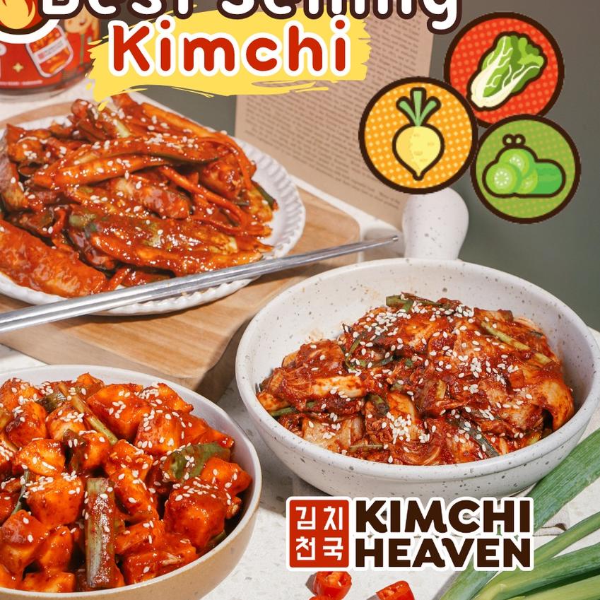 

♢ 400g Fresh Korean Kimchi in Jar Halal (Sawi / Lobak /Timun / Mix) ♪