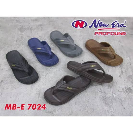 Sandal Pria New Era 7024 Sendal Jepit Flip Flop Karet Cowok Laki-Laki Desain Trendy