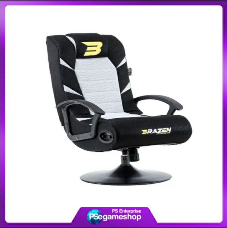 BRAZEN Pride 2.1 Bluetooth Surround Sound Gaming Chair White