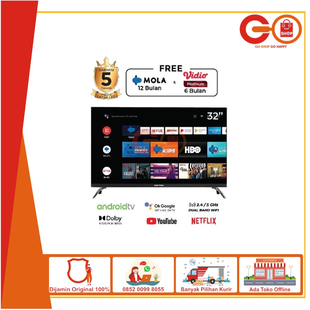 POLYTRON Smart Android TV 32 inch PLD 32AG5959 PLD 32BAG5959 PLD 32TAG5959