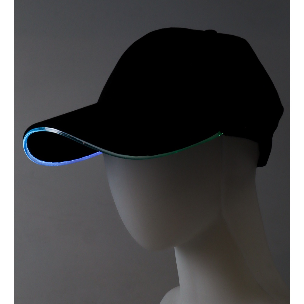 Topi Baseball Cap with Glowing RGB LED Light - WXYQA - Black