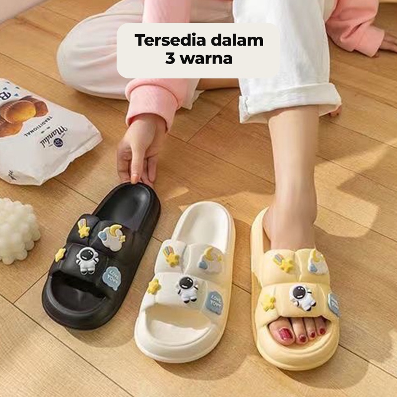 Muzy Sendal Slop Wanita Sendal Karet Anti Slip Sendal Couple HSN109
