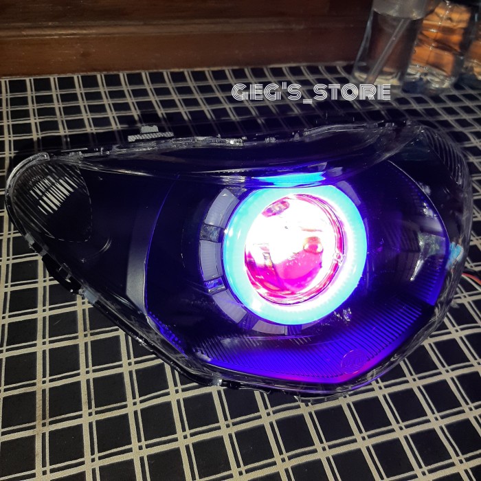 REFLEKTOR HEADLAMP LAMPU DEPAN CUSTOM PROJIE LED MIO SMILE
