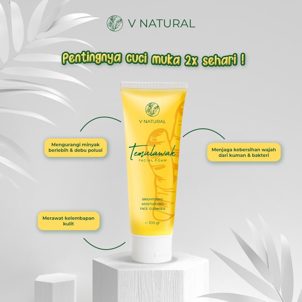 V NATURAL VNatural Brightening Facial Foam Temulawak 100gr