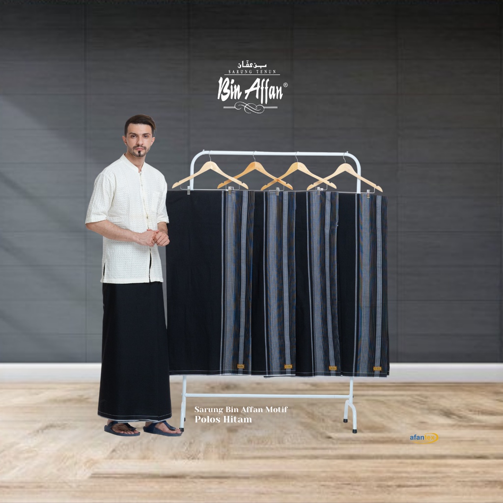 Bisa COD Bin Affan Sarung polos Hitam Polos dan polos putih sarung dewasa sarung santri