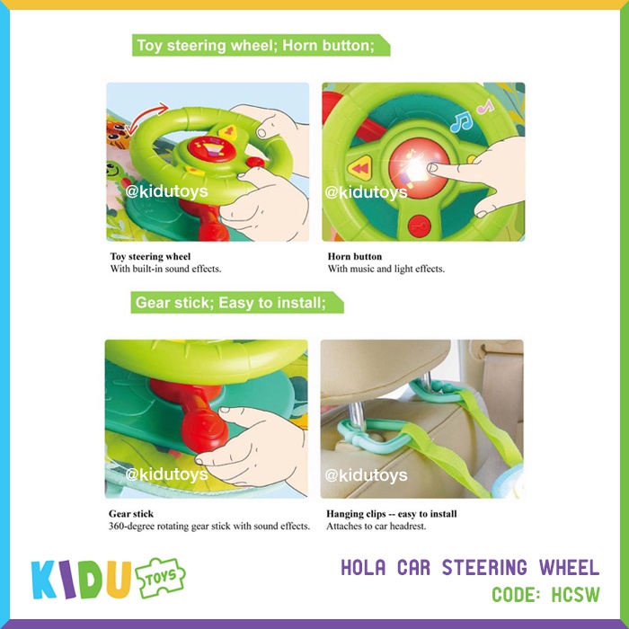 Mainan Anak Stiran Mobil Hola Car Steering Wheel Kidu Toys